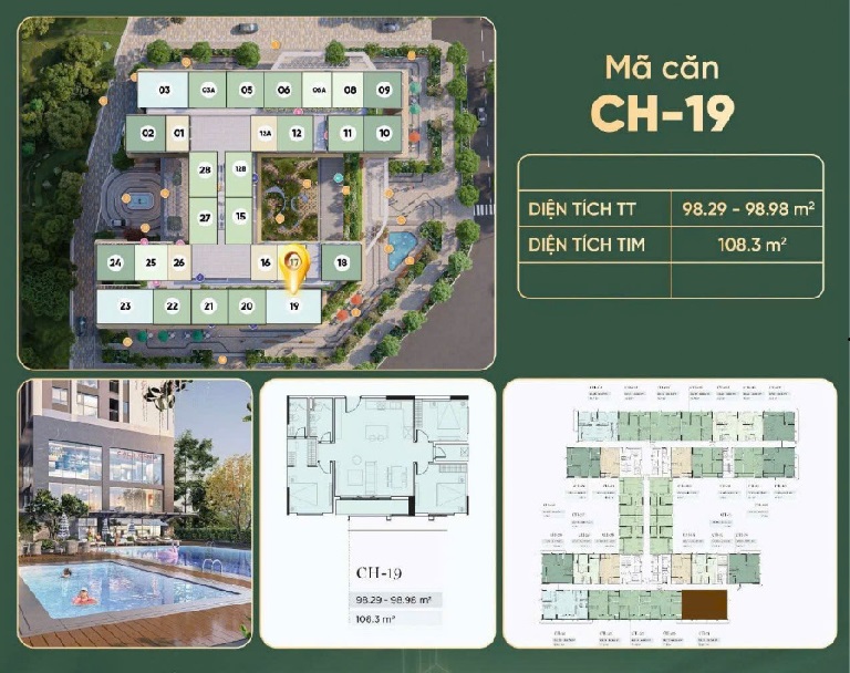 Căn hộ CH-19 Galia Hanoi Yên Sở | Căn Hộ 3 Phòng Ngủ Góc Dự án Galia Hà Nội Hoàng Mai