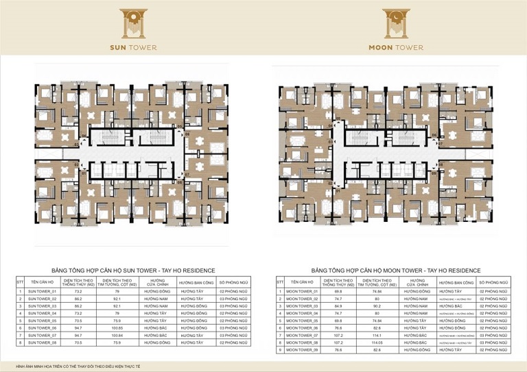 Mặt Bằng Tây Hồ Residence View Hồ Tây | Thiết Kế 3D Căn Hộ