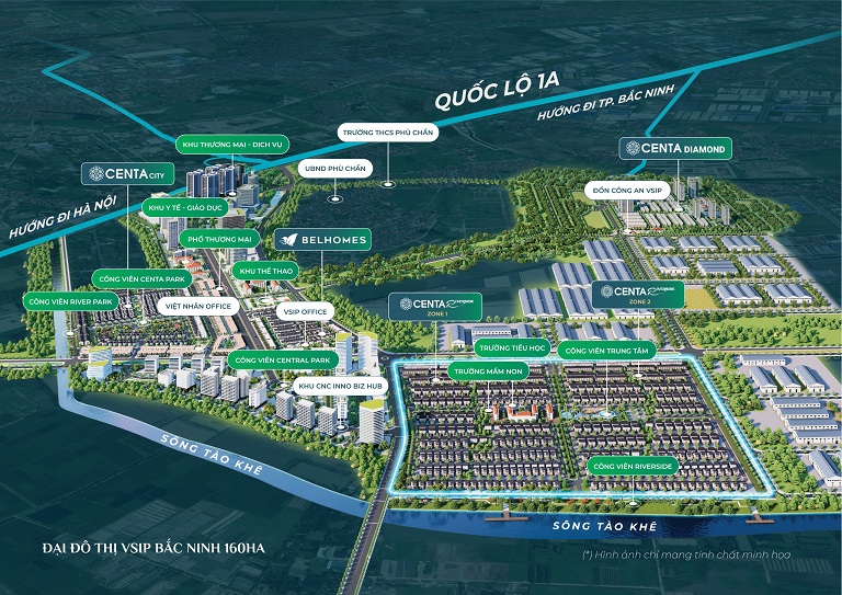 Quy Hoạch Khu Đô Thị Centa City VSIP Bắc Ninh