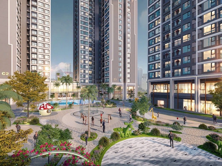 Phối cảnh tiện ích nội khu chung cư An Bình Homeland Geleximco Hà Đông